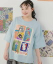scolar スカラー 151678:女の子のすきなもの柄Tシャツ(4)