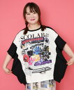 scolar スカラー 152693:Live柄バイカラープルオーバー