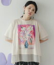 is scolar イズスカラー 552267:花瓶柄シフォン切替プルオーバー