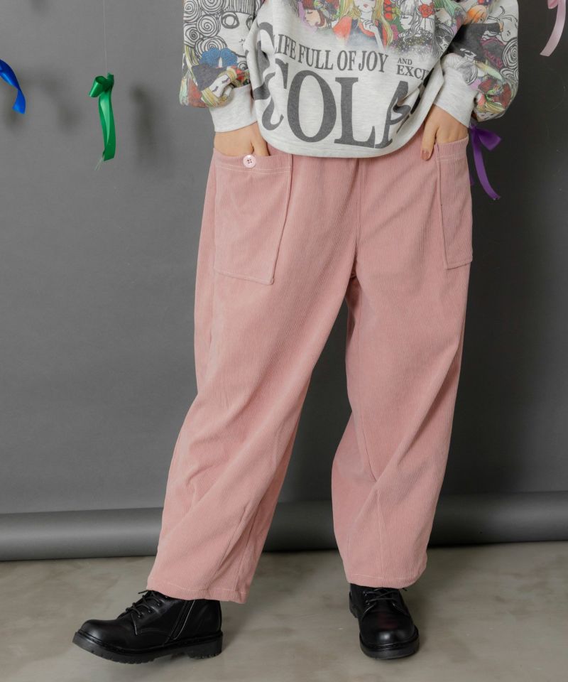 Rakuten - scolar スカラー　　153754：スカラーちゃん刺繍コーデュロイパンツ