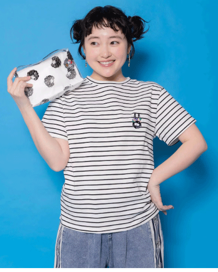 Rakuten - scolar スカラー　161652：スカラーちゃんポーチ付き3柄展開キャラ刺繍Tシャツ