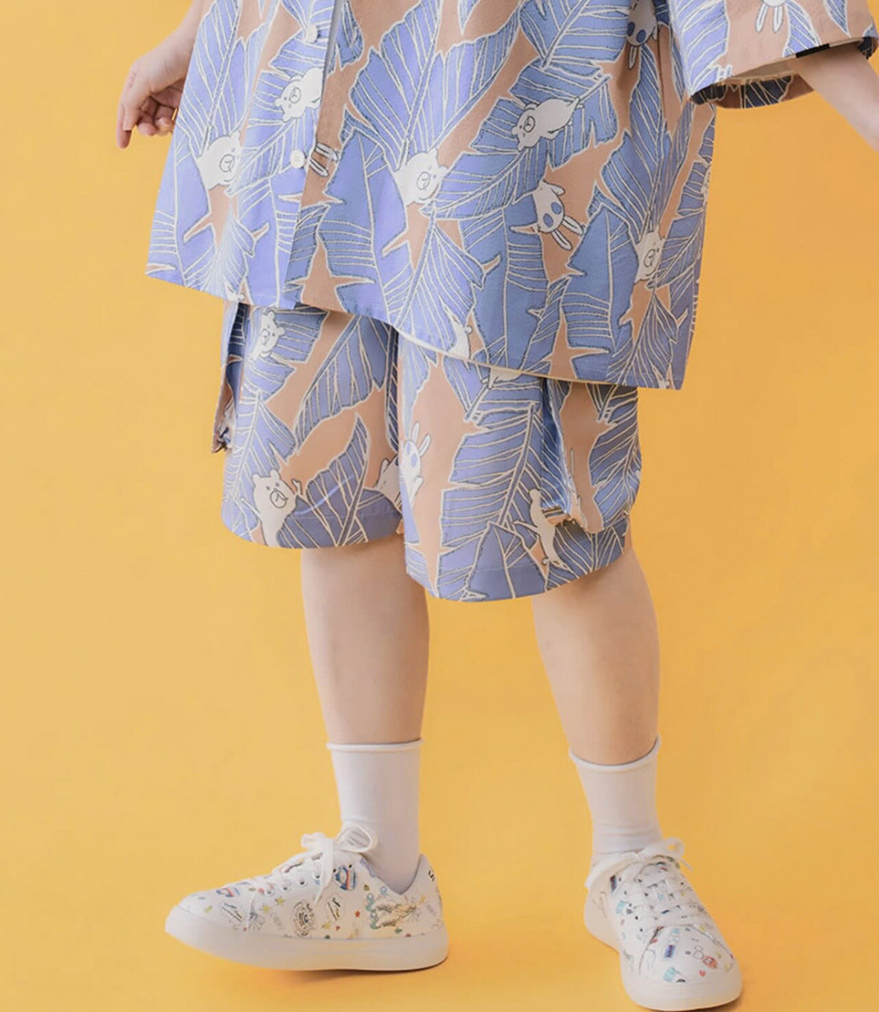 Rakuten - scolarparity スカラーパリティ　362114：Parityキャラ トロピカルリーフ柄ハーフパンツ