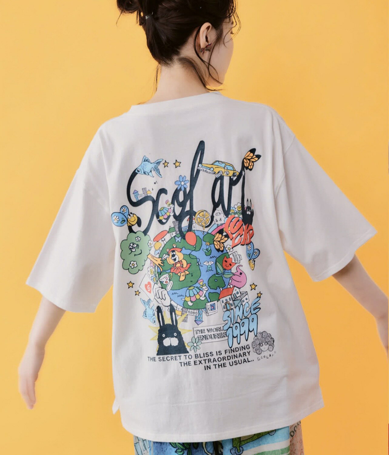 Rakuten - scolar スカラー　162666：カートゥーン風 スカラーワールド柄Tシャツ