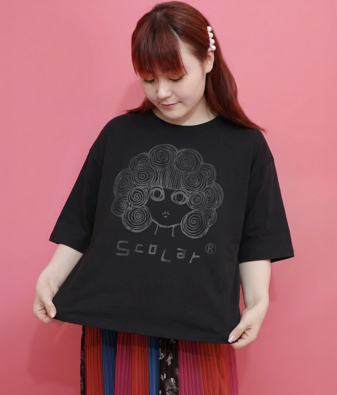 Rakuten - scolar スカラー　162654：オーロラ箔プリントスカラーちゃん 接触冷感Tシャツ