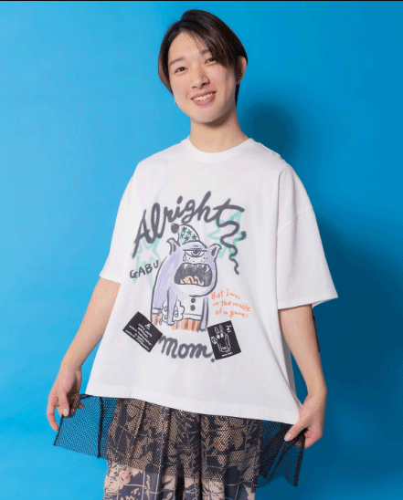 Rakuten - scolar parity スカラーパリティ　361118：夜更かしガブ 裾メッシュ切替Tシャツ