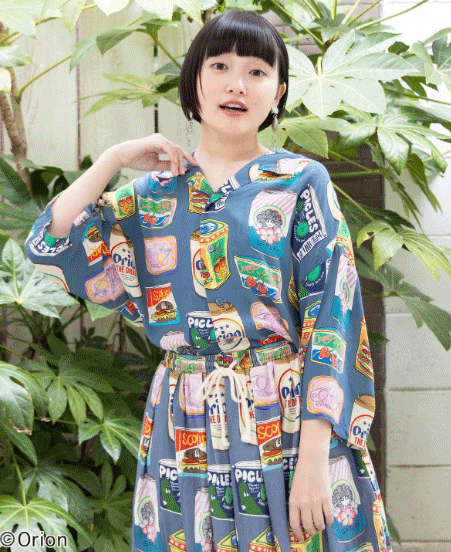 Rakuten - scolar スカラー 161682：orion×ScoLar トロピカルポップ缶総柄シャツ
