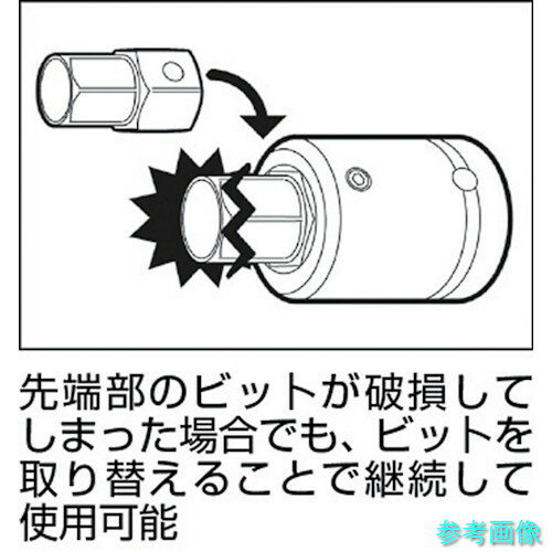 TONE 8AH-S21 インパクト用ヘキサゴンソケット ビットソケット 差込角25.4mm 全長59mm 【1個】 2