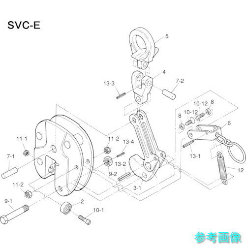 スーパー SVP0.5E 立吊クランプ(SVC-E)用パッドセット 【1S】