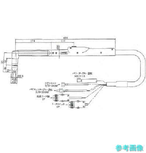 《メーカー直送》 ダイヘン CTZW-0801 プラズマ切断トーチ CTZW-0801 【1本】