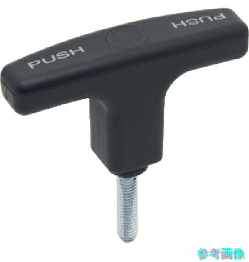 (ELESA) STH67N-M5X10 安全アジャストT型ハンドル ハンドル径67mm ねじ径M5×0.8 【1個】