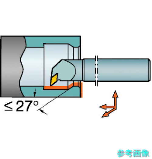 SANDVIK A40T-PDUNR 15 T-Max P ネガチップ用ボーリングバイト(210) 【1本】