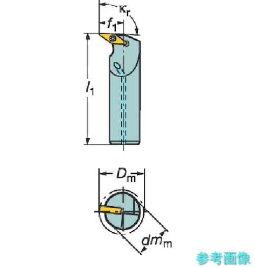 SANDVIK A16R-SVUBR 11-EB1 コロターン107 ポジチップ用ボーリングバイト(210) 【1個】