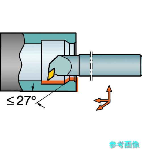 SANDVIK E20S-SDUCR 11-R コロターン107 ポジチップ用超硬ボーリングバイト(210) 【1本】