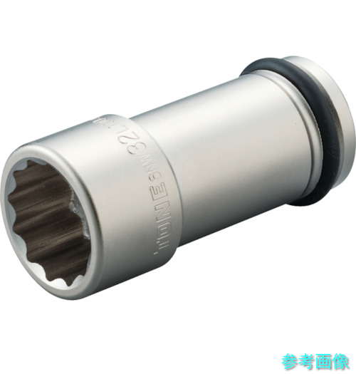 TONE 6NW-32L100 インパクト用ロングソケット(12角) 対辺寸法32mm 差込角19.0mm 【1個】