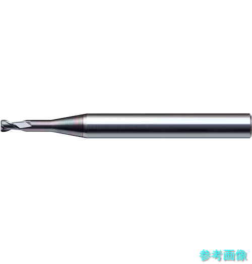 ユニオンツール DLCLRS2010-01-040 DLCCOAT2枚刃銅電極加工用ロングネックラジアス 外径1×コーナ半径R0.1×有効長4×刃長1 【1本】