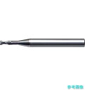 ユニオンツール DLCLS2005-020 DLCCOAT2枚刃銅電極加工用ロングネックスクエアEM 外径0.5×有効長2×刃長0.75×首径0.49 【1本】(4)