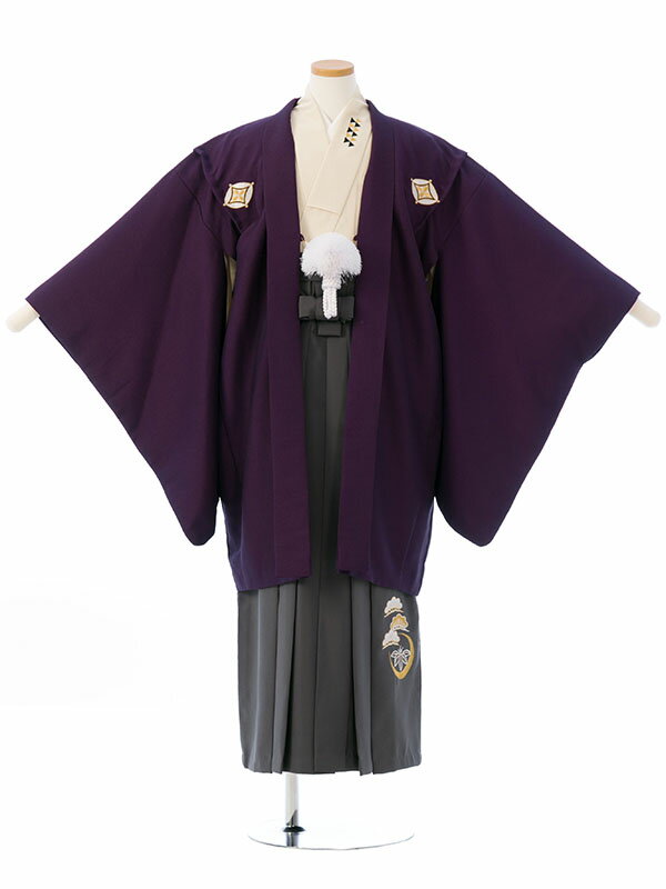 【レンタル】 卒業式 袴レンタル ジュニア着物男の子 結婚式 卒業式 1/2成人式 着物レンタル きもの小学生 送料無料 新品足袋プレゼント フルセット 男の子 羽織袴 小学生 はかま BV-084