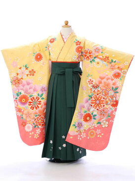 【レンタル】卒園式袴 小物一式つき 7歳女の子 貸衣装 お値打ち お得 卒園式 袴 幼稚園卒業式 保育園卒業式 ジュニア着物 ジュニア袴 子供袴 E-7-911_U09-65-3