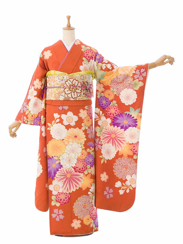 【レンタル】振袖　レンタル【2月〜12月】結婚式 成人式 結納 卒業式 レンタル着物 振袖 貸衣装 フルセット 小物一式つき 振り袖 送料無料 1S1275