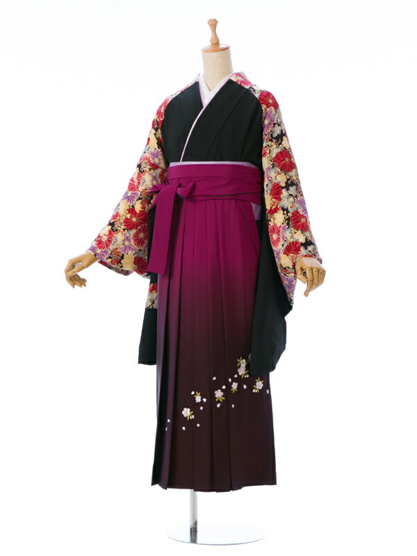 【レンタル】レンタル袴 着物 卒業袴 貸衣装 貸衣裳 女袴 袴 レンタル 安い 袴セット 袴レンタル 女 ☆新品足袋プレゼント☆ 女袴/着物レンタル R1070_E-H058-24-4