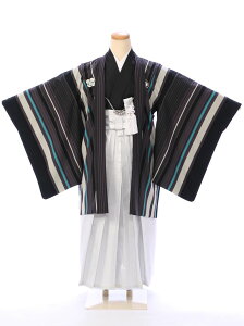 【レンタル】 卒業式 袴レンタル ジュニア着物男の子 結婚式 卒業式 1/2成人式 着物レンタル きもの小学生 往復送料無料 新品足袋プレゼント フルセット 男の子 羽織袴 小学生 はかま BV-052バーゲン