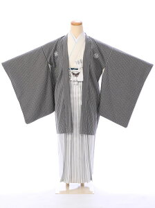 【レンタル】 卒業式 袴レンタル ジュニア着物男の子 結婚式 卒業式 1/2成人式 着物レンタル きもの小学生 新品足袋プレゼント フルセット 男の子 羽織袴 小学生 はかま BV-060 153cm-158cm格安セール