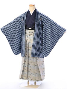 【レンタル】 卒業式 袴レンタル ジュニア着物男の子 結婚式 卒業式 1/2成人式 着物レンタル きもの小学生 往復送料無料 新品足袋プレゼント フルセット 男の子 羽織袴 小学生 はかま BV-071安売り