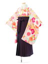 【レンタル】 袴レンタル 小学生 卒業式 ジュニア袴 女の子 式部浪漫 レトロ 卒業袴 レンタル 新品足袋プレゼント かわいい ブランド E-13-070_E-...