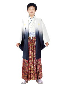 【レンタル】白/紺紋付金波に赤袴 紋付12点フルセット 往復送料無料 代引き手数料無料 新品足袋プレゼント|卒業式 結婚式 成人式 レンタル袴 レンタル衣装 袴セット 羽織袴 紋付袴 袴レンタル 紋付羽織袴 男 袴 男性 セット メンズ 貸衣装 紋付き袴 紋付 着物 赤 E-SV09-6-1通販