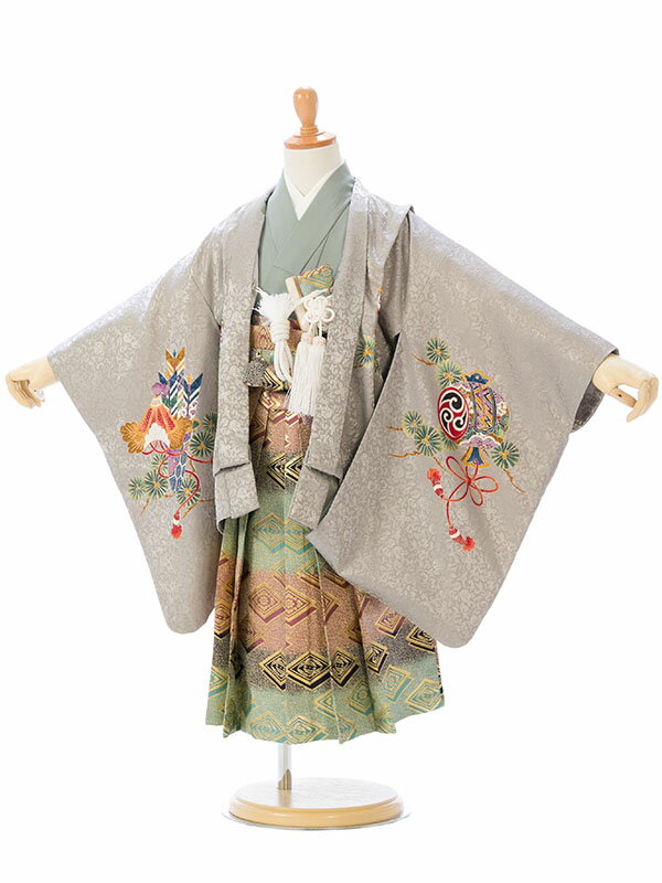 【レンタル】 七五三 着物 3歳 こども男の子 貸衣装 送料無料 3才 袴 七五三フルセット付 新品足袋プレゼント HAO3206