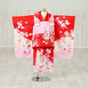 【レンタル】ブランド 陽気な天使 鞠と梅 被布:ピンク×赤 着物:赤×ピンク 七五三 3歳着物レンタル 七五三 着物 七五三 被布 貸衣装 往復送料無料 七五三フルセット付 簡単な着せ方マニュアル付 結婚式 h-226