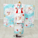 【レンタル】桜 鞠 被布:白 着物:水色×白 七五三 3歳着物レンタル 3歳 女の子 七五三 着物 七五三 被布 貸衣装 往復送料無料 七五三 レンタル 七五三...