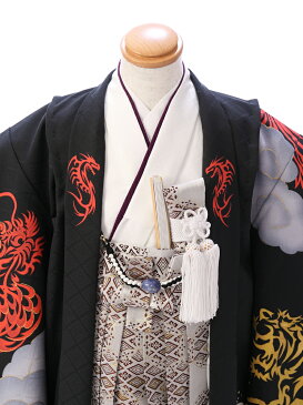 【レンタル】七五三 着物 5歳七五三 男の子 753 5才 貸衣装 花わらべ 110cm〜120cm 袴 七五三フルセット付 E-5-967
