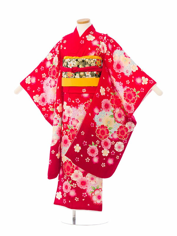 　 ※カレンダーの表示に少しお時間がかかります。表示までしばらくお待ちください。 ×印のところは申し訳ございませんが既にご予約済みとなっております。ご了承下さい。カレンダーの予約状況が反映されるまで時間がかかることがありますので、予約確定でない場合がございます。ショップからのメールにてご確認をお願い致します。※商品写真は撮影状況、お客様の表示環境等により実物と印象の異なる場合がございます。あらかじめご了承ください。 ※画像の小物類は、撮影用の為お付けする物と異なります。 【商品詳細】 七五三　女児7才 着物色/柄:赤地　桜尽くし ■生地:正絹 ■身丈:約131cm 裄:約52cm 袖丈:約73cm ■対応身長:110cm〜123cmくらい ■セット内容　女の子（七歳） 1）　着物 2）　刺繍又は無地半襟付袖なし襦袢 3）　結び帯セット　4）　草履（約21cm） 5）　バッグ　　　　6）　帯揚げ 7）　帯締め　　　　8）　しごき 9）　末広(扇子)　　10）　箱せこ 11）　和装ベルト　　12）　腰ひも(2本) 13）　伊達締め（1枚)　14）　髪飾り 15）　足袋ソックスまたはストレッチ足袋(プレゼント) 16）　簡単着せ方マニュアル ※　はこせこのびら簪は、セット内容に含まれておりません。 初めてレンタルされる方へ よくある質問 安心サポートプランについて 配送について 決済について キャンセルについて 会社概要
