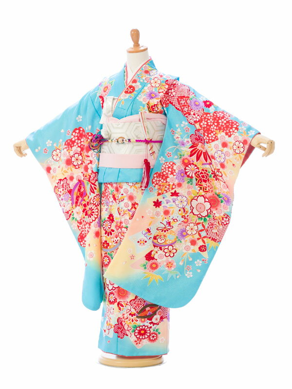 【レンタル】 7歳 女の子 七五三 着物 貸衣装 7歳 フルセット 送料無料 七五三着物 七歳 髪飾り 753 衣装 足袋 着物レンタル 和装 小物 きもの レ...