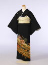 【レンタル】 留袖レンタルフルセット Mサイズ 結婚式 母親 和服 列席 親族 留袖 145cm~155cm ~13号 黒留袖 レンタル 送料無料 新品足袋プレゼント 小物一式つき 五つ紋 五三桐 結婚式 正装 和服 74A054