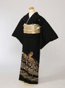 【レンタル】 留袖レンタルフルセット Mサイズ 黒留袖 レンタル 結婚式 母親 和服 列席 親族 留袖 143cm~153cm ~11号 送料無料 新品足袋プレゼント 小物一式つき 五つ紋 五三桐 結婚式 正装 和服 75A029