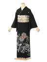 【レンタル】留袖 レンタル フルセット Mサイズ 145cm~155cm 13号まで 黒留袖 レンタル 60代 70代 末広付 結婚式 母親 和服 列席 親族 着物 送料無料 新品足袋プレゼント 小物一式付 草履バッグセット付 五つ紋 五三桐 結婚式 正装 和服 お値打ち 仲人 4K404