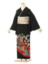 【レンタル】留袖 レンタル フルセット Mサイズ 155cm~160cm 13号まで 黒留袖 レンタル 30代 40代 50代 末広付 結婚式 母親 和服 列席 親族 着物 送料無料 新品足袋プレゼント 小物一式付 草履バッグセット付 五つ紋 五三桐 結婚式 正装 和服 お値打ち 仲人 4A1088