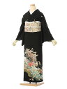 【レンタル】留袖 レンタル フルセット Mサイズ 150cm~157cm 13号まで 黒留袖 レンタル 50代 60代 末広付 結婚式 母親 和服 列席 親族 着物 送料無料 新品足袋プレゼント 小物一式付 草履バッグセット付 五つ紋 五三桐 結婚式 正装 和服 お値打ち 仲人 4K446