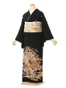 【レンタル】留袖 レンタル フルセット Lサイズ 150cm~158cm 13号~17号 黒留袖 レンタル 50代 60代 末広付 結婚式 母親 和服 列席 親族 着物 送料無料 新品足袋プレゼント 小物一式付 草履バッグセット付 五つ紋 五三桐 結婚式 正装 和服 お値打ち 仲人 78A034
