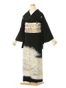 【レンタル】留袖 レンタル フルセット Mサイズ 150cm~159cm 13号まで 黒留袖 レンタル 50代 60代 末広付 結婚式 母親 和服 列席 親族 着物 送料無料 新品足袋プレゼント 小物一式付 草履バッグセット付 五つ紋 五三桐 結婚式 正装 和服 お値打ち 仲人 74A293