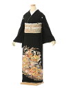 【レンタル】留袖 レンタル フルセット LLサイズ 165cm 15~19号 黒留袖 レンタル 50代 60代 末広付 結婚式 母親 和服 列席 親族 着物 送料無料 新品足袋プレゼント 小物一式付 草履バッグセット付 五つ紋 五三桐 結婚式 正装 和服 お値打ち 仲人 8A453