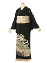 【レンタル】留袖 レンタル フルセット Lサイズ 150cm~160cm 13号~17号 黒留袖 レンタル 50代 60代 末広付 結婚式 母親 和服 列席 親族 着物 送料無料 新品足袋プレゼント 小物一式付 草履バッグセット付 五つ紋 五三桐 結婚式 正装 和服 お値打ち 仲人 HAA2264