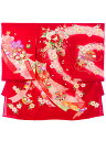 【レンタル】盛夏用 7月8月【絽】 正絹 女の子 花車と鞠 産着レンタル 正絹 絽 祝着レンタル お宮参り 簡単着せ方マニュアル 産着 女の子用 夏用産着 絽 5n93