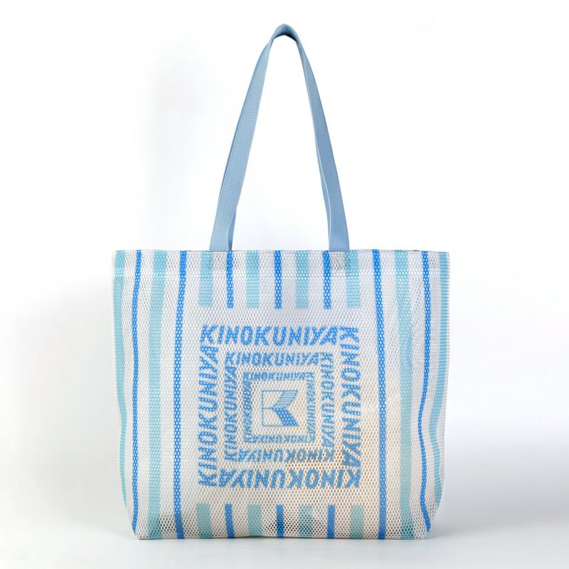 紀ノ国屋　メッシュバッグ　ライトブルーのサムネイル