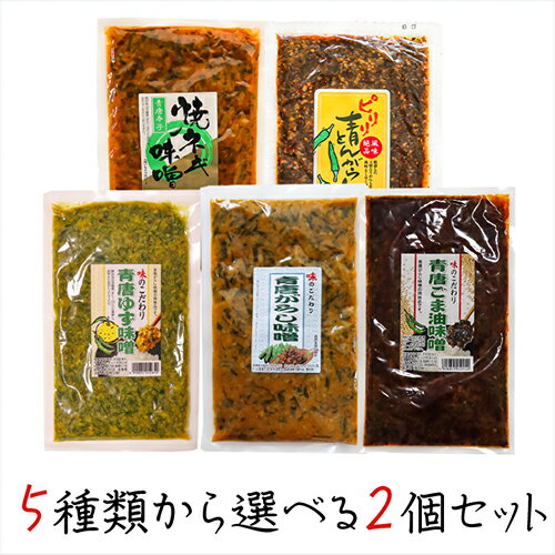 【送料無料】青唐辛子5種類から選べる2個セット 青唐辛子味噌250g ピリリ 青とんがらし200g 青唐ゆず味噌250g 青唐焼ネギ味噌250g 青唐ごま油味噌250g 青とんがらし漬け 青唐辛子 青唐がらし 青とうがらし ご飯のお供 青唐がらし味噌 信州味噌 ピリ辛 惣菜 ギフトのサムネイル