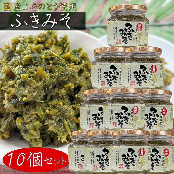 【送料無料】国産ふきのとう使用！ふきみそ 200g×10個 ご飯のお供 フキ味噌 おにぎり お弁当 和風惣菜 蕗の薹 山菜 フキ みそ漬け 季折