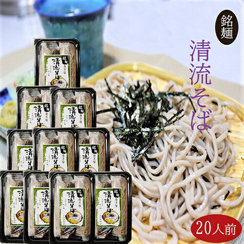 【清流そば】20人前 (120g×20食入り) 年越しそば 信州そば 半生そば 5割 2人前×10個 そばつゆ付き 信州蕎麦 もりそば お歳暮 蕎麦 ギフト プレゼント 年越し蕎麦 季折