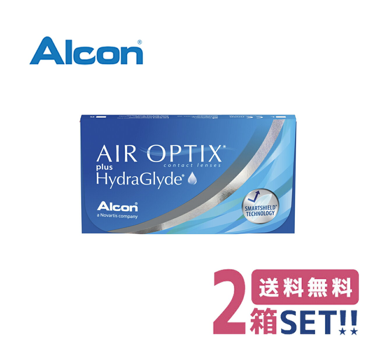 日本アルコン エアオプティクスプラスハイドラグライド（1箱6枚入り）Alcon AIR OPTIX plus HydraGlyde 2week 2週間交換コンタクトレンズ